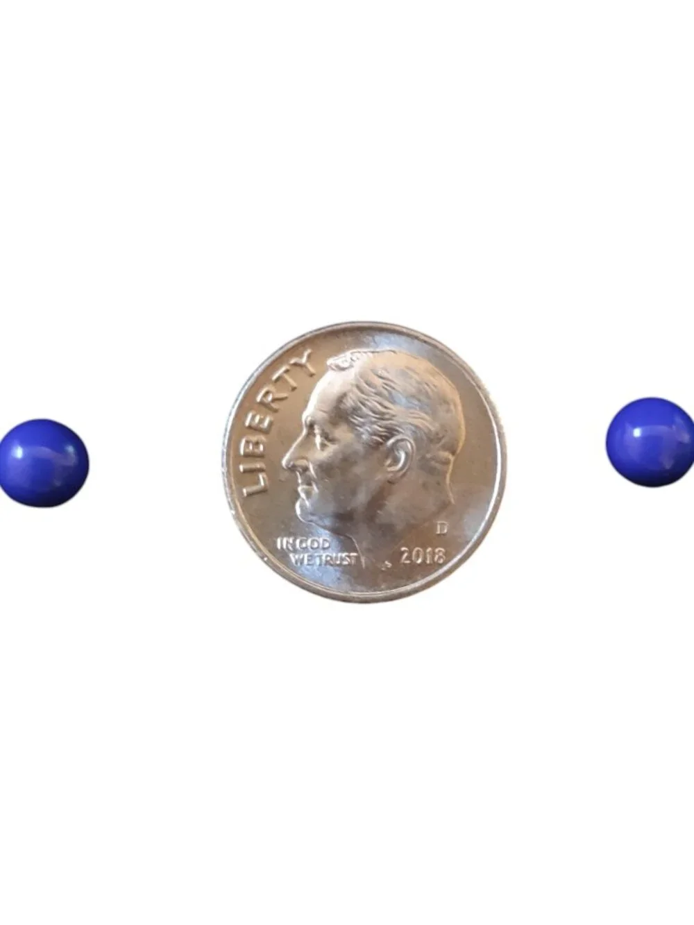 Small Navy Blue Ball Stud Earrings Minimalist New without Tags NWOT